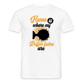 Le poisson-globe est ma maison Poisson-globe géant - T-shirt homme - blanc - Devant - AI Model Male 178 dark (178cm)