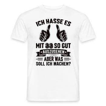 33 Geburtstag 33 Jahre 33 Lebensjahr 33 Lebenalter - Männer T-Shirt - Weiß - Vorne - AI Model Male 178 dark (178cm)