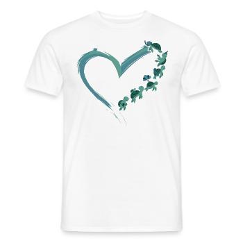 Sea Turtle Tortoise Heart - Men's T-Shirt - white - Front - AI Model Male 178 dark (178cm)
