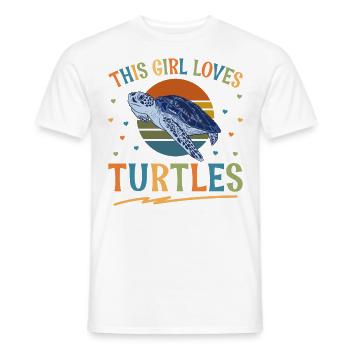 Sea Turtle Tortoise Retro Vintage - T-shirt homme - blanc - Devant - AI Model Male 178 dark (178cm)