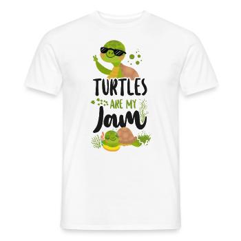 Sea Turtle Tortoise Sunglasses - Männer T-Shirt - Weiß - Vorne - AI Model Male 178 dark (178cm)