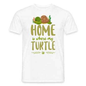 La maison des tortues de mer est l’endroit où - T-shirt homme - blanc - Devant - AI Model Male 178 dark (178cm)