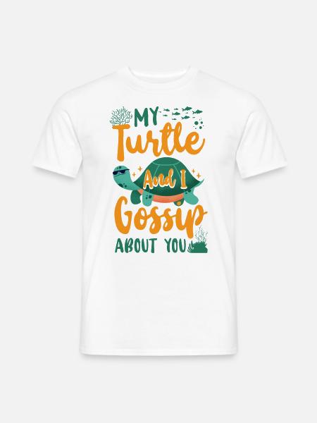 Sea Turtle Tortoise My Turtle And - Männer T-Shirt - Weiß