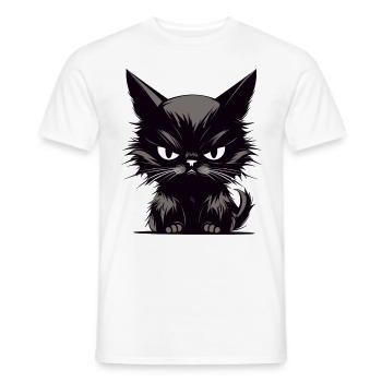 Cats Annoyed Cat Evil House Tiger - Men's T-Shirt - white - Front - AI Model Male 178 dark (178cm)