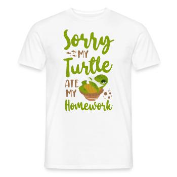 Sea Turtle Tortoise Sorry My - Men's T-Shirt - white - Front - AI Model Male 178 dark (178cm)