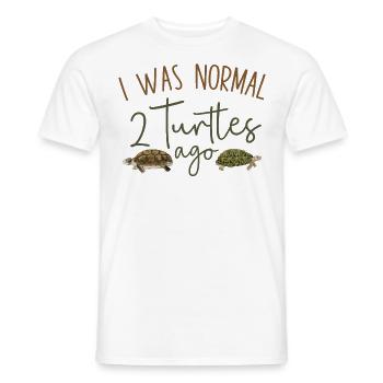 Sea Turtle Tortoise I Was Normal 2 - Männer T-Shirt - Weiß - Vorne - AI Model Male 178 dark (178cm)