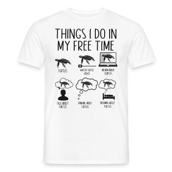 Sea Turtle Tortoise Things I Do In - Männer T-Shirt - Weiß - Vorne - AI Model Male 178 dark (178cm)