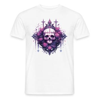Crâne Crâne Crânes Crâne Squelette - T-shirt homme - blanc - Devant - AI Model Male 178 dark (178cm)