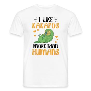 Kakapo more like flightless parrot Kakapo - Men's T-Shirt - white - Front - AI Model Male 178 dark (178cm)