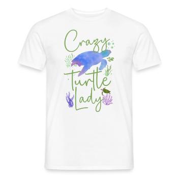 Sea Turtle Tortoise Watercolor - Men's T-Shirt - white - Front - AI Model Male 178 dark (178cm)