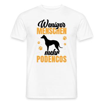 Mehr Podencos spanischer Windhund - Männer T-Shirt - Weiß - Vorne - AI Model Male 178 dark (178cm)