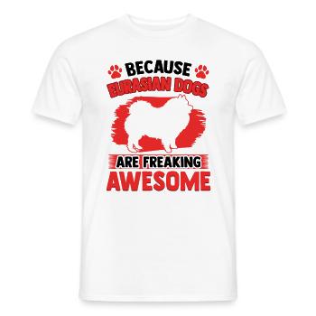 Eurasier is fantastic Spitz Eurasian Dog - Men's T-Shirt - white - Front - AI Model Male 178 dark (178cm)