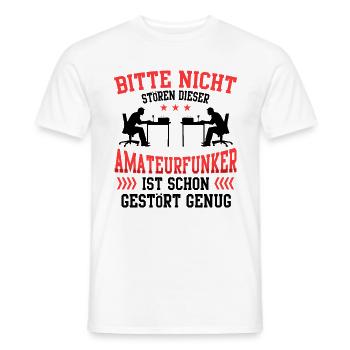 Den Amateurfunker nicht stören Funkamateur - Männer T-Shirt - Weiß - Vorne - AI Model Male 178 dark (178cm)