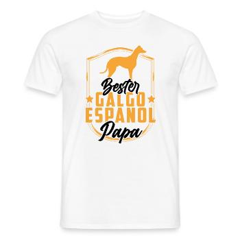 Bester Galgo Espanol Papa Spanischer Windhund - Männer T-Shirt - Weiß - Vorne - AI Model Male 178 dark (178cm)