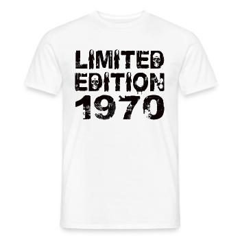 Édition Limitée 1970 Anniversaire 1970 Anniversaire - T-shirt homme - blanc - Devant - AI Model Male 178 dark (178cm)