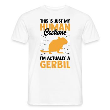 Juste mon rongeur costume de gerbille Gerbille - T-shirt homme - blanc - Devant - AI Model Male 178 dark (178cm)