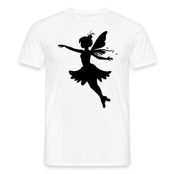 Enchanting fairy silhouette with shimmering wing - Men's T-Shirt - white - Front - AI Model Male 178 dark (178cm)