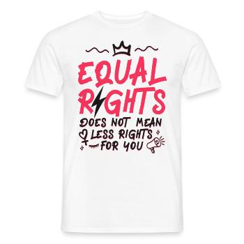 Égalité féministe des droits pour les autres - T-shirt homme - blanc - Devant - AI Model Male 178 dark (178cm)