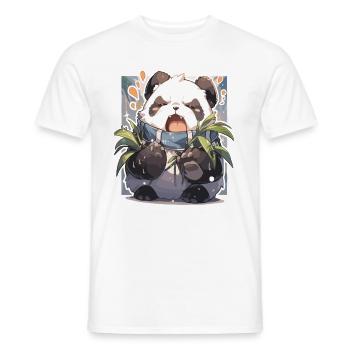 Pandabären - Männer T-Shirt - Weiß - Vorne - AI Model Male 178 dark (178cm)