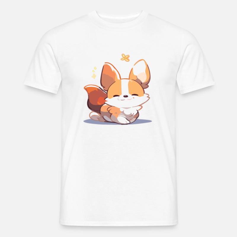 Corgi Hund - Männer T-Shirt - Weiß