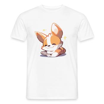 Corgi Dog - Men's T-Shirt - white - Front - AI Model Male 178 dark (178cm)