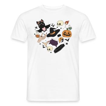 Trick or Treat à Salem 1692 Halloween Heart - T-shirt homme - blanc - Devant - AI Model Male 178 dark (178cm)