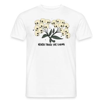 Design vintage d’Halloween « Never Trust The Living » - T-shirt homme - blanc - Devant - AI Model Male 178 dark (178cm)