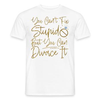 Happy Divorce Party You Can't Fix - Männer T-Shirt - Weiß - Vorne - AI Model Male 178 dark (178cm)