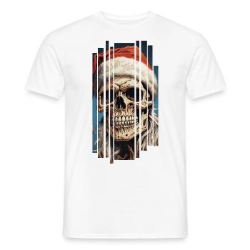Dark Spell: Le crâne du Père Noël Crâne - T-shirt homme - blanc - Devant - AI Model Male 178 dark (178cm)