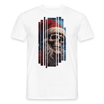 Dark Spell: Le crâne du Père Noël Crâne - T-shirt homme - blanc - Devant - AI Model Male 178 dark (178cm)