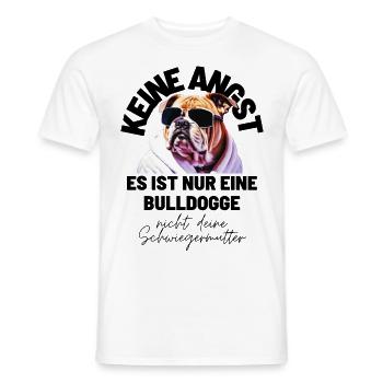 KEINE ANGST Bulldogge Bulldog Bulldoggen - Männer T-Shirt - Weiß - Vorne - AI Model Male 178 dark (178cm)
