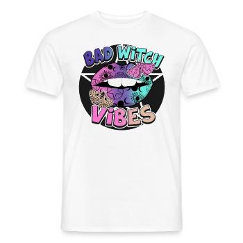 Süßes oder Saures Bad Witch Vibes Halloween-Design - Männer T-Shirt - Weiß - Vorne - AI Model Male 178 dark (178cm)