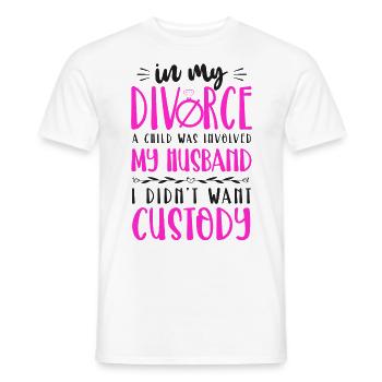 Happy Divorce Party dans mon divorce - T-shirt homme - blanc - Devant - AI Model Male 178 dark (178cm)