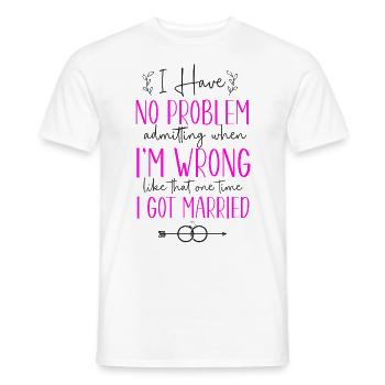 Happy Divorce Party I Have No - Men's T-Shirt - white - Front - AI Model Male 178 dark (178cm)