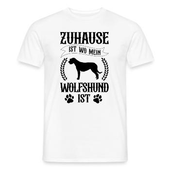 Irischer Wolfshund ist mein Zuhause Wolfhound - Männer T-Shirt - Weiß - Vorne - AI Model Male 178 dark (178cm)