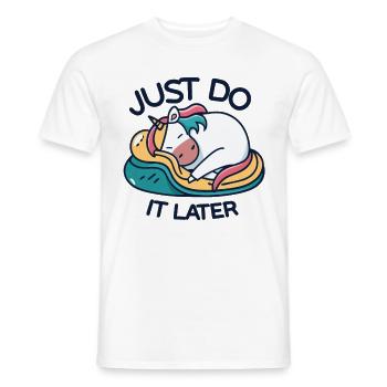 Licorne Licorne épaisse Licorne Chill Relax - T-shirt homme - blanc - Devant - AI Model Male 178 dark (178cm)