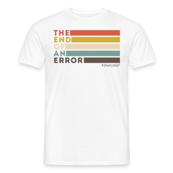 Happy Divorce Party Retro The End - Men's T-Shirt - white - Front - AI Model Male 178 dark (178cm)