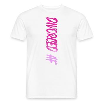 Happy Divorce Party Divorced Af - Men's T-Shirt - white - Front - AI Model Male 178 dark (178cm)