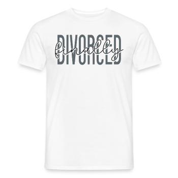 Happy Divorce Party Divorced - Men's T-Shirt - white - Front - AI Model Male 178 dark (178cm)