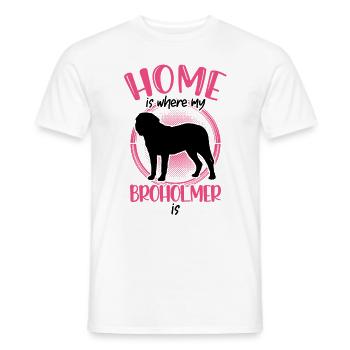 Home is where my Broholmer is - Men's T-Shirt - white - Front - AI Model Male 178 dark (178cm)