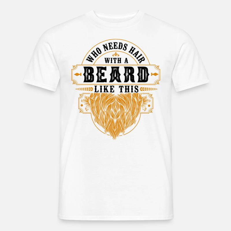 Beard Lover Bearded Man Ginger - Männer T-Shirt - Weiß