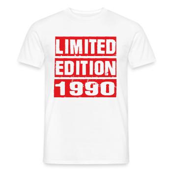 Limited Edition 1990 Geburtstag 1990 Vintage Retro - Männer T-Shirt - Weiß - Vorne - AI Model Male 178 dark (178cm)