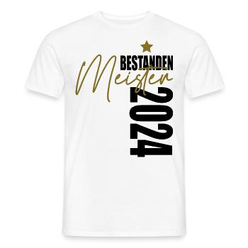 Meister 2024 bestanden - Männer T-Shirt - Weiß - Vorne - AI Model Male 178 dark (178cm)