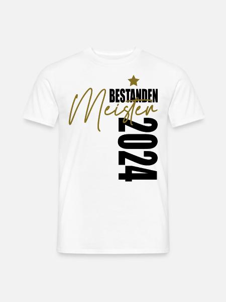 Meister 2024 bestanden - Männer T-Shirt - Weiß