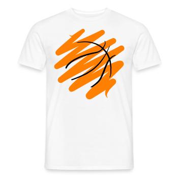 Conception abstraite du basketball - T-shirt homme - blanc - Devant - AI Model Male 178 dark (178cm)
