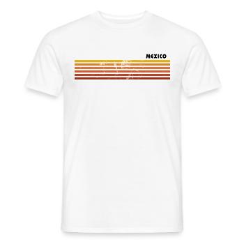 Rétro Mexico Vintage Souvenir de vacances - T-shirt homme - blanc - Devant - AI Model Male 178 dark (178cm)