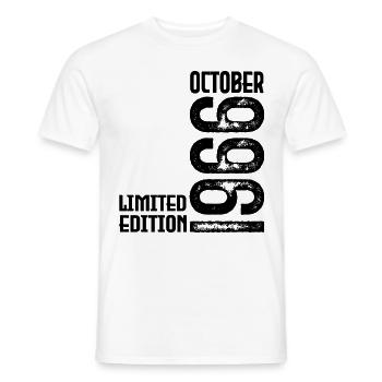 Oktober 1966 Jubiläumsgeschenk. Oktober 1966. - Männer T-Shirt - Weiß - Vorne - AI Model Male 178 dark (178cm)