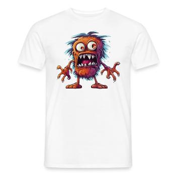 Halloween Monster Zombie Gruselig Horror Kostüm - Männer T-Shirt - Weiß - Vorne - AI Model Male 178 dark (178cm)