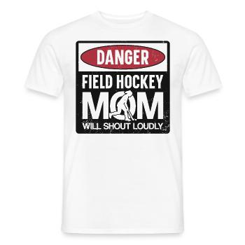 Field Hockey Mom Danger Field - Männer T-Shirt - Weiß - Vorne - AI Model Male 178 dark (178cm)