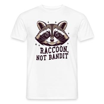 Waschbär Waschbär Bébé raton laveur n’est pas un bandit - T-shirt homme - blanc - Devant - AI Model Male 178 dark (178cm)